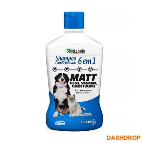 Shampoo Tratamento de Pulgas e Carrapatos Para Cães e Gatos 6 em 1