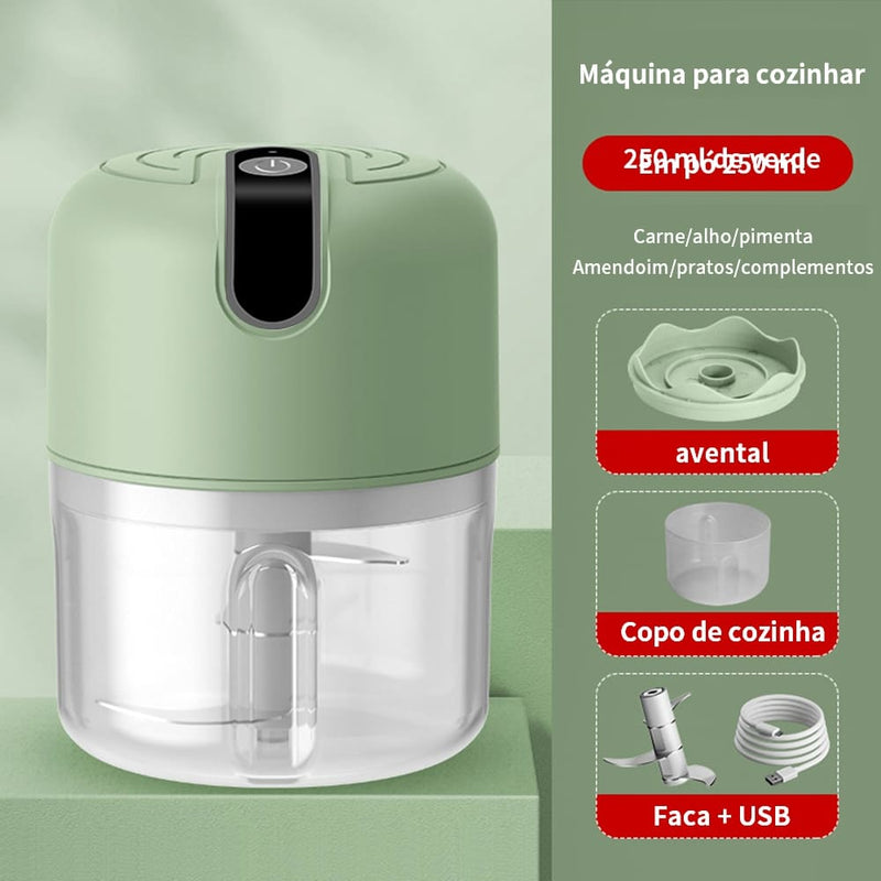 Mini Processador Elétrico de Alimentos Portátil 250ml | Leve Mais, Pague Menos