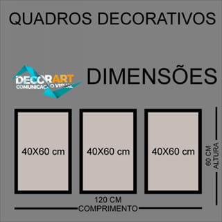 KIT Quadros Decorativo 3 Peças