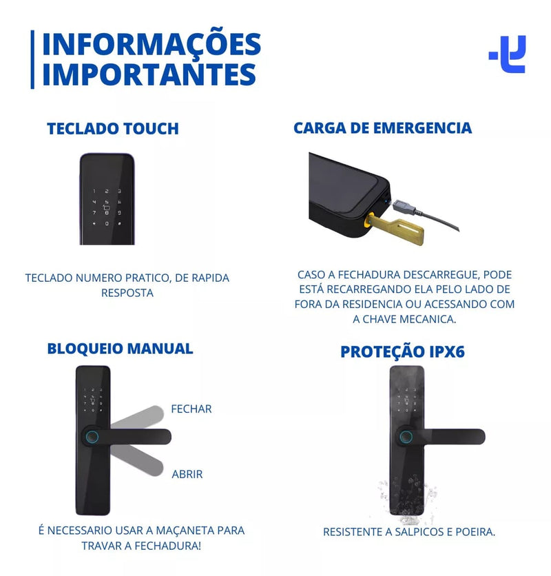 Fechadura Digital Smart Touch Inteligente